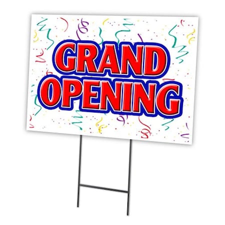 Signmission Grand Opening Yard Sign & Stake outdoor plastic coroplast window, C-1216 Grand Opening C-1216 Grand Opening